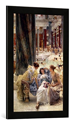 kunst für alle Ingelijste afbeelding van Sir Lawrence Alma-Tadema The Baths of Caracalla, kunstdruk in hoge kwaliteit handgemaakte fotolijst, 40x60 cm, zwart mat