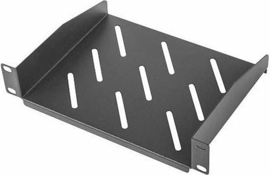 Lanberg 1U Fixed Tray 254 x 180 mm up to 20 kg Rack 10” Black