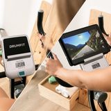 Cecotec DrumFit X-Bike Neo Pro vélo d'appartement avec dossier, écran LCD, résistance magnétique variable, selle confortable et poignées latérales