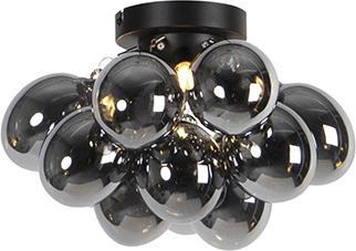 QAZQA Uvas Plafondlamp - 3 lichts - Ø 300 mm - Zwart