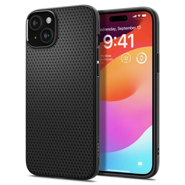 Spigen Liquid Air Case - iPhone 15 Plus - Black