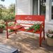 DanDiBo Chaise de jardin Métal Résistant aux intempéries Rouge 120 cm 2 places Modèle Passion 121495
