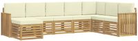 vidaXL - Extérieur - canapé - set - 8 - pcs - Blanc - et - crème - Polyester