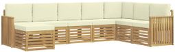 vidaXL - Extérieur - canapé - set - 8 - pcs - Blanc - et - crème - Polyester