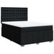 vidaXL Boxspringbed met matras, stof, zwart, 140x200 cm