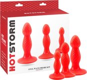 Chisa Hot Storm Anal Wave Probe Kit - Buttplug Setje - Rood