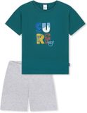 SCHIESSER Shortama Jongens Pyjama Groen Katoen Maat 92