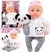 Simba Toys Poupée Bobas avec jouet Panda, 33 cm