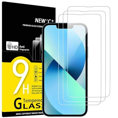 NEW'C 3 Stuks, Screen Protector voor iPhone 13 Mini (5,4 Inch), Gehard Glass Schermbeschermer Film 0.33 mm ultra transparant, ultra resistent