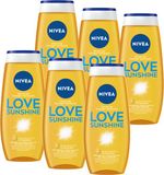 NIVEA Love Sunshine Douchegel – Shower Gel Met Aloe Vera en Vitamines C en D - Voordeelverpakking - 6 x 250 ml