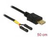 Delock Cable USB Type-C™ male > 2 x pin header female separate power 50 cm