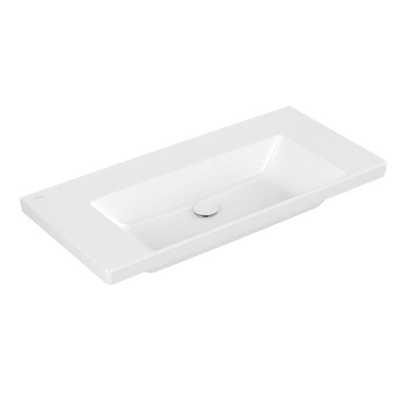 Villeroy & Boch Subway 3.0 meubelwastafel 100x47cm Rechthoek Wit Alpin glans Ceramic+ 4A70A3R1