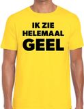 Bellatio Decorations Shoppartners Bv Ik zie helemaal geel - tekst t-shirt - geel - L