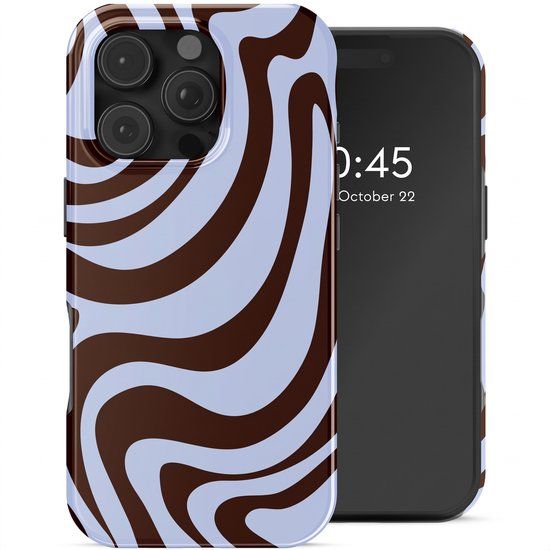 Selencia Hoesje - Geschikt voor Apple iPhone 16 Pro - Backcover - Dream Swirl Chocolate
