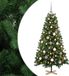 vidaXL Kunstkerstboom met kerstbal 120 cm 150 LED's Warmwit PVC Groen