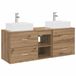 vidaXL Badkamerkastenset 3 st Artisanaal eiken 129 x 41 x 79,5 cm