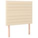 VidaXL Hoofdeind & Voeteind Crème 100x5x118/128 cm Stof