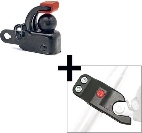 Hebie F1 karkoppeling inclusief adapter - Zwart