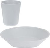Koopman International Serviesset 16-delig - kunststof - Blanc - 8 personen