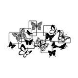 Stijlvol zwart decoratief metalen wandaccessoire, 70 x 40 cm, 100% metaal (1,5 mm dik), eenvoudige wandmontage, perfect voor moderne woondecoratie