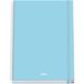 Dohe SERENITY - Notitieboek, A4, geruit, 100 vellen, dikte 90 g/m², afmetingen 22,8 x 30 cm, hardcover, ringsluiting en elastiek, 5 mm geruit, schoolmateriaal - SERENITY blauw