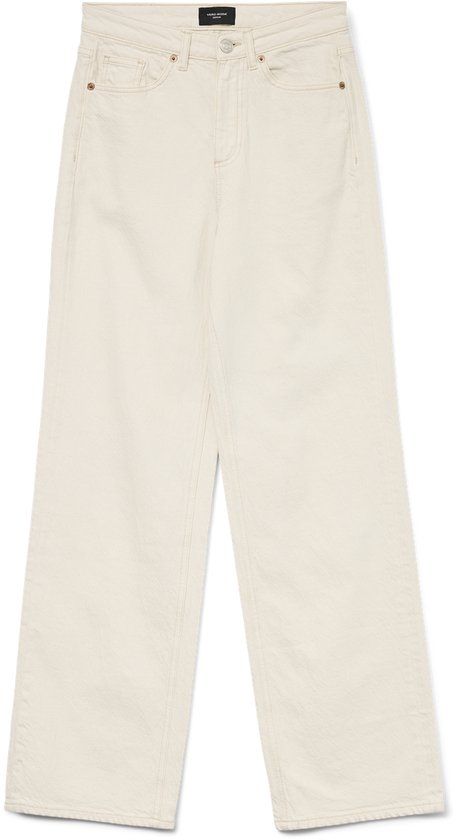 VERO MODA VMTESSA High Waist Straight Fit Jeans - Ecru