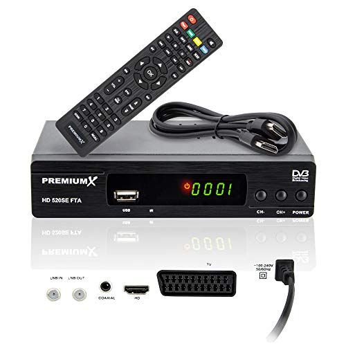 PremiumX HD 520SE - FTA Satellietontvanger - DVB-S2 - Full HD - HDMI - USB - Multimediaspeler