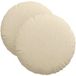 Coussin de siège 2 pcs crème Ø40 x 13 cm tissu