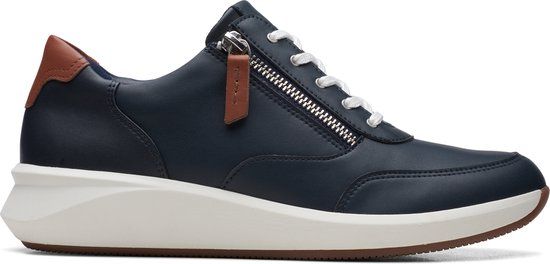 Clarks Un Rio Zip Sneakers - Dames - Navy Combi - Maat 41