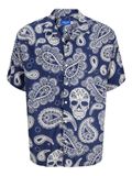 Jack & Jones Resort overhemd Relaxed Fit Ocean Cavern Paisley Viscose Korte Mouw L