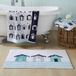 Fusion Badkamer - Strandhutten - Antislip badmat - 50 x 80 cm in blauw