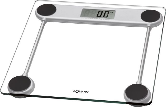 Bomann PW 1417 CB - Digitale Personenweegschaal - 150kg - Zilver/Transparant