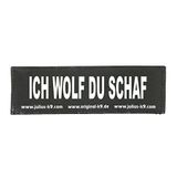 Interchangeable ICH WOLF DU SCHAF Interchangeable Patches, 1 pair, Small, Black