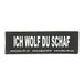 Interchangeable ICH WOLF DU SCHAF Interchangeable Patches, 1 pair, Small, Black