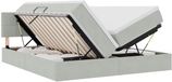 vidaXL Lit de rangement gris clair 180 x 200 cm velours
