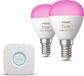 Philips Hue Starterspakket - E14 - met 2 Kogellampen - Wit en Gekleurd Licht - Incl. 1 Hue Bridge - Hue White and Color Ambiance