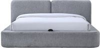 Vente-unique Bed met opbergruimte stof grijs 160 x 200 cm