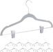 Merkloos Relaxdays kledinghangers met knijpers - set van 12 - antislip - 43 cm - broekhanger - grijs