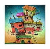 Homemania Wandbord voor woonkamer, slaapkamer, meerkleurig, 60 x 3 x 60 cm, HM20KNV60 x 60 – 133, polyester, hout