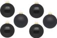 Inge-glas Inge's Christmas Decor Gmbh Inge Christmas grote kerstballen - 6x st - zwart - 10 cm - glas - glans/mat