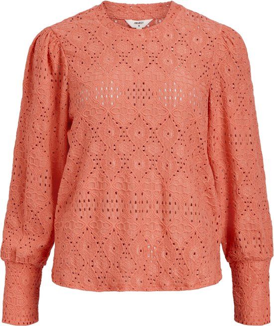 OBJECT Blouse Objfeodora L/s Top Noos - Georgia Peach - Maat S