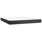 vidaXL Boxspringbed met matras en LED-verlichting, zwart, 180x200 cm, kunstleer