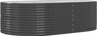 vidaXL Verhoogde tuinbak antraciet 212x140x68 cm gegalvaniseerd staal