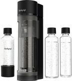 Sodapop Soda-maker Logan Mat zwart Incl. 2 glazen flessen, Incl. 1 PET-fles