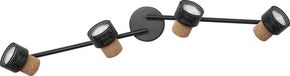 Ledvance Decor Spot Cork, 4 x 3.4W, 920lm, Zwart, GU10