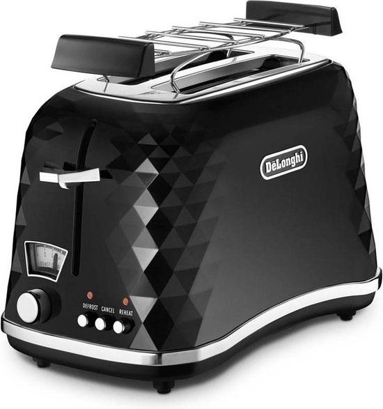De'Longhi Brilliante broodrooster 2 snede(n) Zwart 900 W