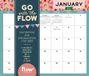 Go Flow Go with the Flow: Inspiration and Organization for 2027 : A Magnetic Monthly Calendar for Fridge, Wall, or Desk