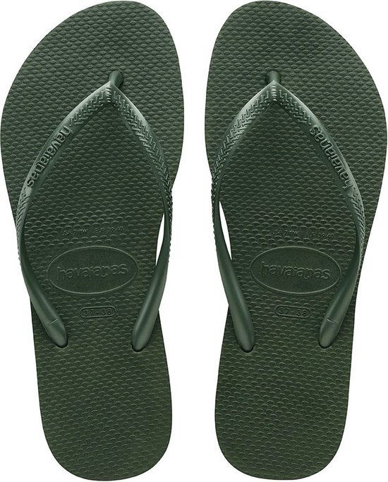 Havaianas Slim Dames Slippers - Olive Groen - Maat 35/36