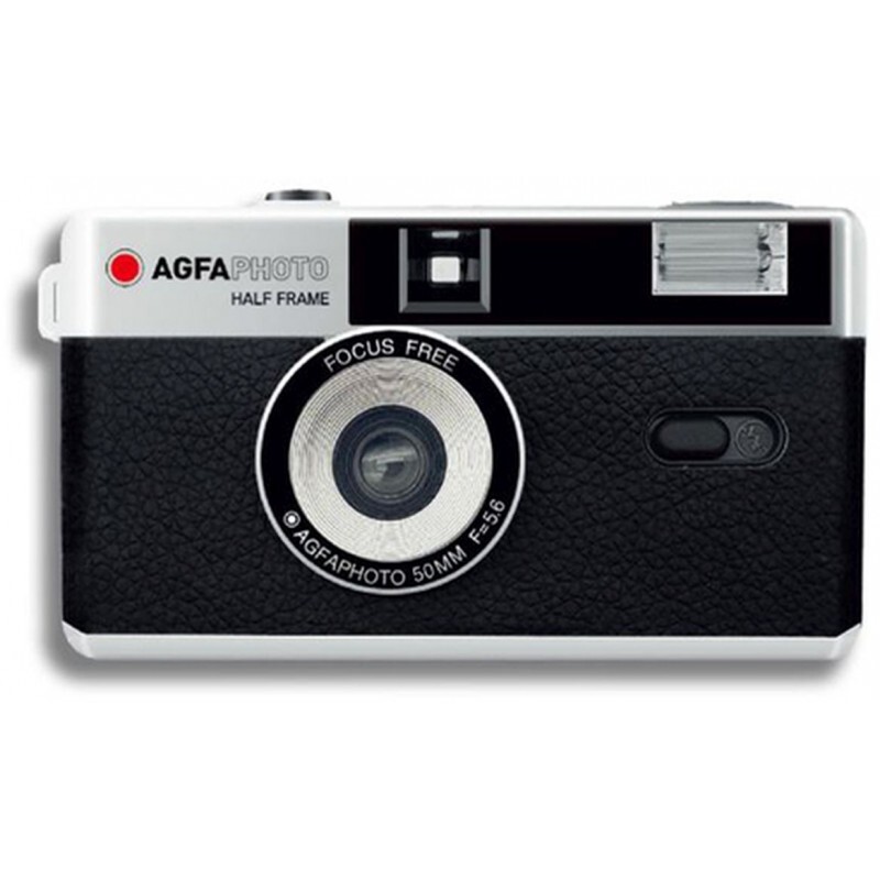 Agfa AgfaPhoto Reusable Half Frame Photo Camera, black, analoog