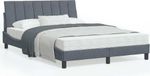 Maison Exclusive - Cadre de lit avec matelas Hanko, gris foncé, 120 x 200 cm, velours
